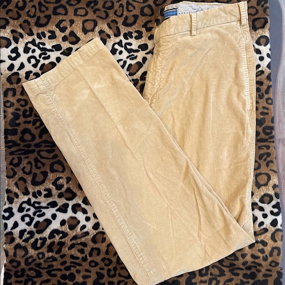 [Peter Millar] tan corduroy straight leg pants